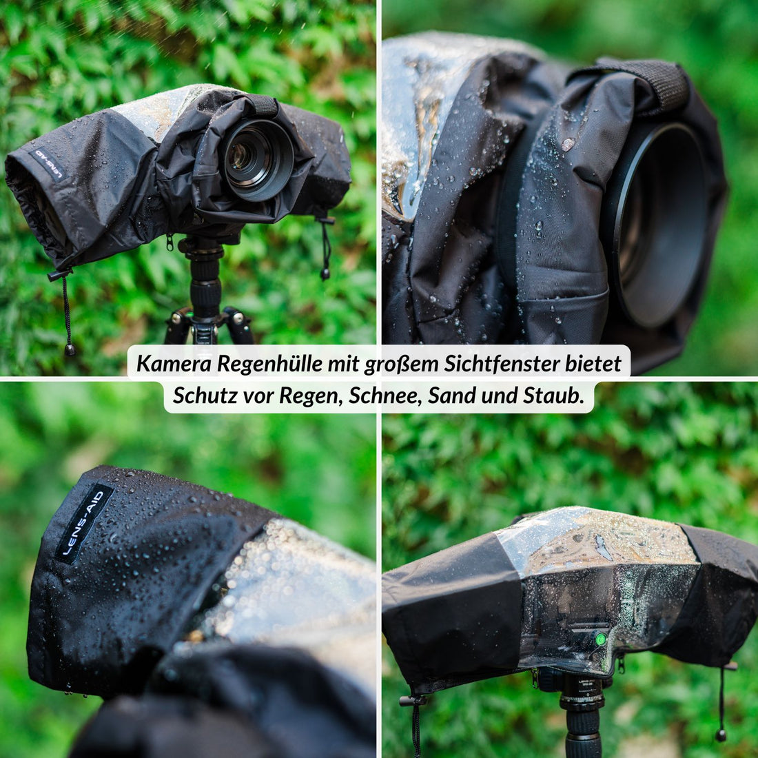 Kamera-Regenschutzhülle: Wetterschutz für DSLR & spiegellose Modelle aus Nylon