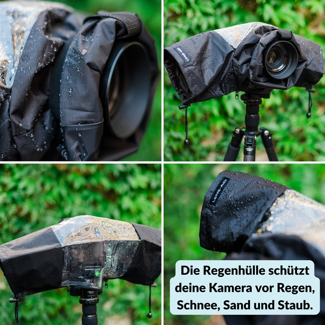 Kamera-Regenschutzhülle: Wetterschutz für DSLR & spiegellose Modelle aus Nylon